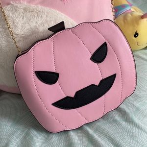 Pink Jack-O-Lantern CrossBody Purse